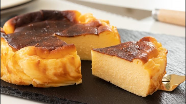 濃厚バスク風チーズケーキの作り方 Basque-style Baked Cheese Cake｜HidaMari Cooking